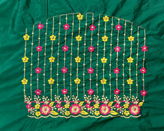 NR449BG - Bottle Green Colour Computer Multi Work Blouse