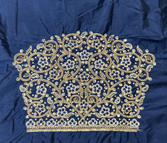 NR1300NB -Navy Blue Colour Computer Maggam Work Blouse