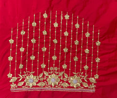 NR404R -Red Colour Computer Work Blouse