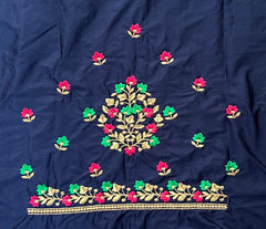 NR484NB -Navy Blue Colour Computer Multi Work Blouse