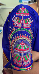 NR482IB - Ink Blue Colour Computer Multi Work Blouse