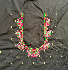 NR482BL - Black Colour Computer Multi Work Blouse