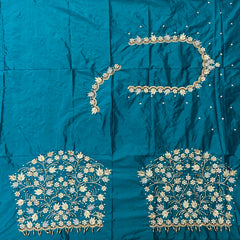 NR1299RG -Rama Green Colour Computer Maggam Work Blouse