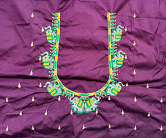 NR482WN - Wine Colour Computer Multi Work Blouse