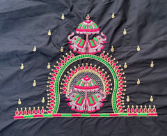 NR482BL - Black Colour Computer Multi Work Blouse