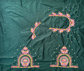 NR482BG - Bottle Green Colour Computer Multi Work Blouse