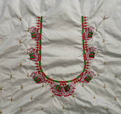 NR482OW - Off White Colour Computer Multi Work Blouse