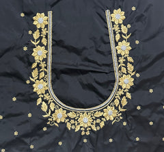 NR404BL -Black Colour Computer Work Blouse