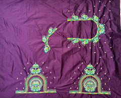 NR482WN - Wine Colour Computer Multi Work Blouse