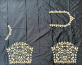 NR1299BL -Black Colour Computer Maggam Work Blouse