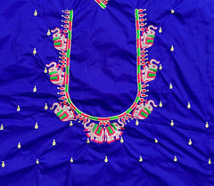 NR482IB - Ink Blue Colour Computer Multi Work Blouse