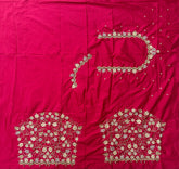 NR1299R -Red Colour Computer Maggam Work Blouse