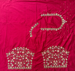 NR1299R -Red Colour Computer Maggam Work Blouse