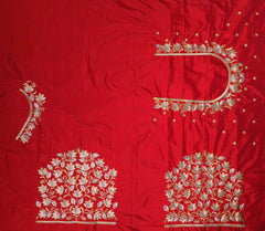 NR399R - Red Colour Computer Work Blouse