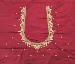 NR398M - Maroon Colour Computer Work Blouse