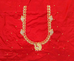 NR397R - Red Colour Computer Work Blouse