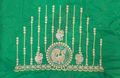 NR397G - Green Colour Computer Work Blouse