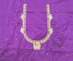 NR397V - Violet Colour Computer Work Blouse