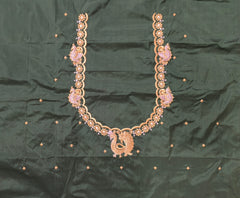 NR397BG - Bottle Green Colour Computer Work Blouse