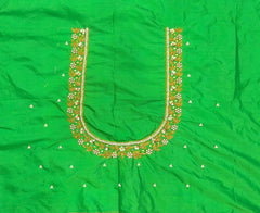 NR899PG - Parrot Green Colour Maggam Work Blouse