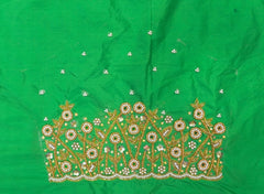 NR899PG - Parrot Green Colour Maggam Work Blouse