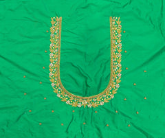 NR899G - Green Colour Maggam Work Blouse