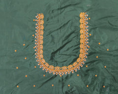 NR699BG - Bottle Green Colour Maggam Work Blouse