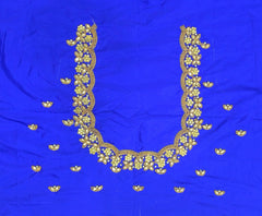NR795IB -Ink Blue Colour Maggam Work Blouse