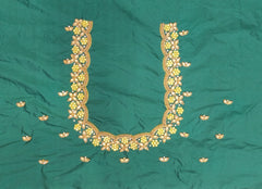 NR795BG - Bottle Green Colour Maggam Work Blouse