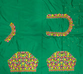 NR468G - Green Colour Computer Multi Work Blouse