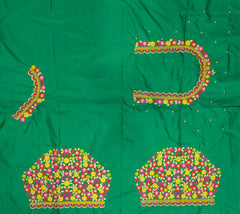 NR468G - Green Colour Computer Multi Work Blouse