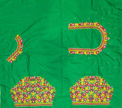 NR468PG - Parrot Green Colour Computer Multi Work Blouse