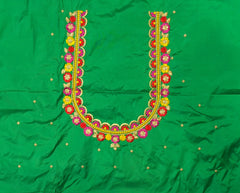 NR468PG - Parrot Green Colour Computer Multi Work Blouse