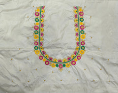 NR468W - White Colour Computer Multi Work Blouse