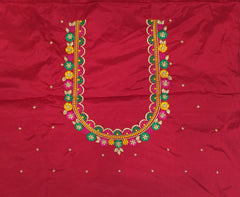 NR468R - Red Colour Computer Multi Work Blouse