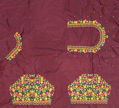 NR468DM - Dark Maroon Colour Computer Multi Work Blouse