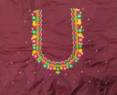 NR468DM - Dark Maroon Colour Computer Multi Work Blouse