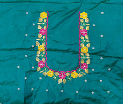 NR469RG - Rama Green Colour Computer Multi Work Blouse