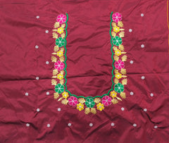 NR469M - Maroon Colour Computer Multi Work Blouse