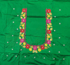 NR469G - Green Colour Computer Multi Work Blouse