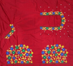 NR469R - Red Colour Computer Multi Work Blouse