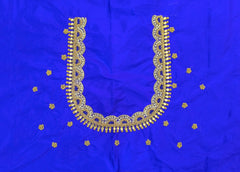 NR769IB - Ink Blue Colour Maggam Work Blouse