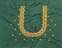 NR769BG - Bottle Green Colour Maggam Work Blouse