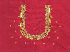NR769R - Red Colour Maggam Work Blouse