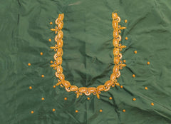 NR700BG - Bottle Green Colour Maggam Work Blouse