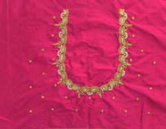 NR700TP - Tomota Pink Colour Maggam Work Blouse