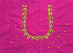 NR729P - Pink Colour Maggam Work Blouse