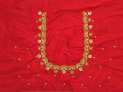 NR729R - Red Colour Maggam Work Blouse