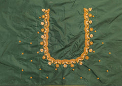 NR729BG - Bottle Green Colour Maggam Work Blouse