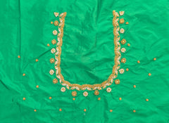 NR729G - Green Colour Maggam Work Blouse